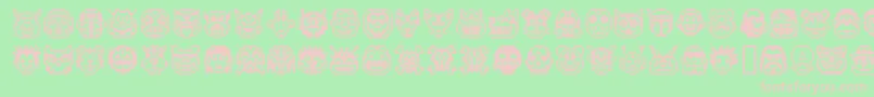 フォントPixelFreaksV1 – 緑の背景にピンクのフォント