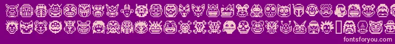 フォントPixelFreaksV1 – 紫の背景にピンクのフォント