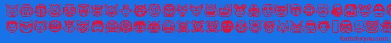 Шрифт PixelFreaksV1 – красные шрифты на синем фоне