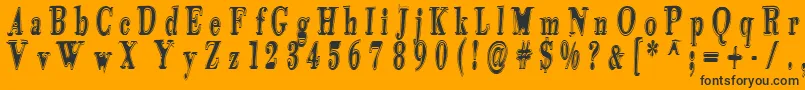 フォントTidekopr – 黒い文字のオレンジの背景