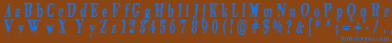 Tidekopr Font – Blue Fonts on Brown Background