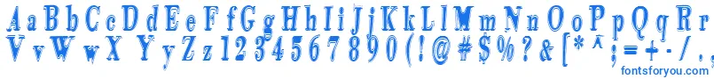 Шрифт Tidekopr – синие шрифты