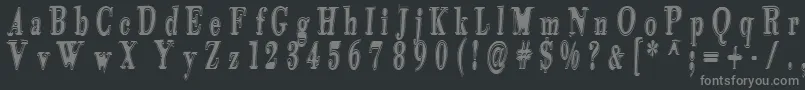 Tidekopr-Schriftart – Graue Schriften auf schwarzem Hintergrund