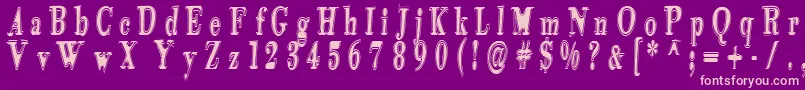 Tidekopr Font – Pink Fonts on Purple Background