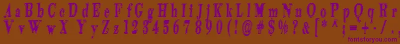 Tidekopr Font – Purple Fonts on Brown Background