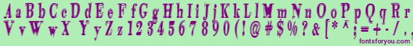 Tidekopr Font – Purple Fonts on Green Background