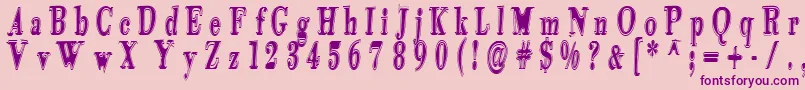 Шрифт Tidekopr – фиолетовые шрифты на розовом фоне
