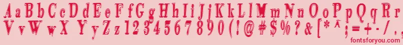 Tidekopr Font – Red Fonts on Pink Background
