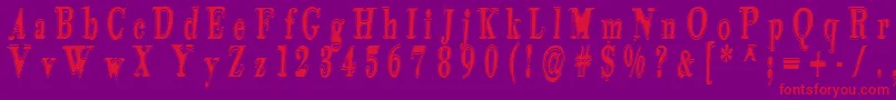Tidekopr Font – Red Fonts on Purple Background