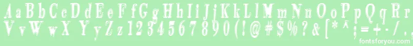 Tidekopr Font – White Fonts on Green Background