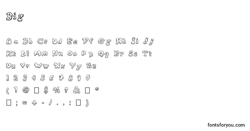 Шрифт Big (47807) – алфавит, цифры, специальные символы