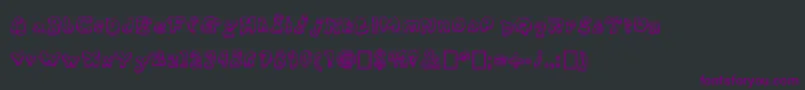 Big-Schriftart – Violette Schriften auf schwarzem Hintergrund