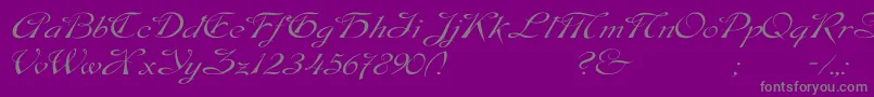 DobkinWdPlain-Schriftart – Graue Schriften auf violettem Hintergrund