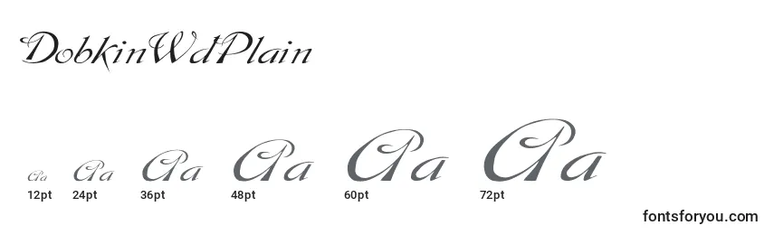 DobkinWdPlain Font Sizes