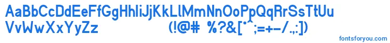 CerbeticaBold Font – Blue Fonts on White Background
