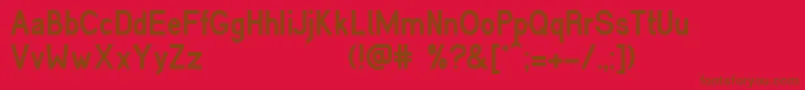 CerbeticaBold Font – Brown Fonts on Red Background