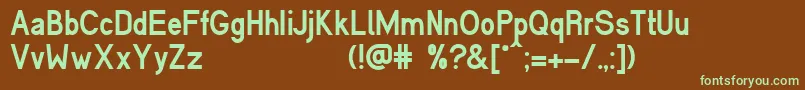 Шрифт CerbeticaBold – зелёные шрифты на коричневом фоне
