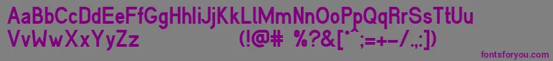Шрифт CerbeticaBold – фиолетовые шрифты на сером фоне