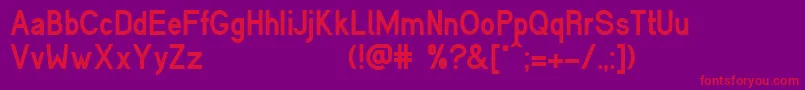 CerbeticaBold Font – Red Fonts on Purple Background