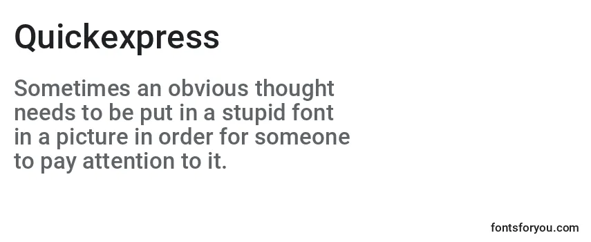 Quickexpress Font