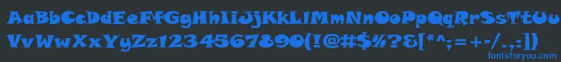 TolstyakHeavy Font – Blue Fonts on Black Background