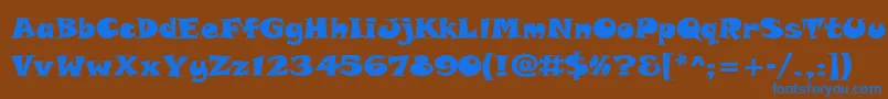 Подробнее о шрифте TolstyakHeavy Шрифт TolstyakHeavy – синие шрифты на коричневом фоне