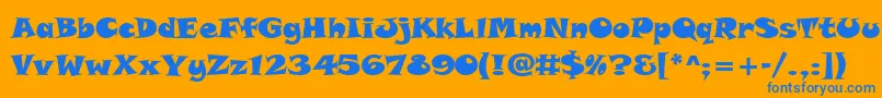 TolstyakHeavy Font – Blue Fonts on Orange Background