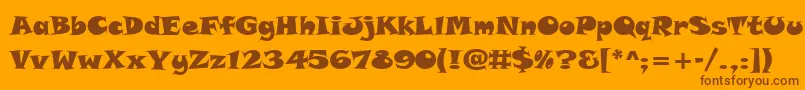 TolstyakHeavy Font – Brown Fonts on Orange Background