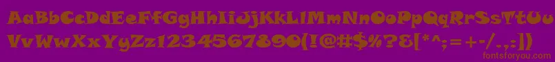TolstyakHeavy Font – Brown Fonts on Purple Background