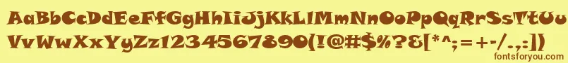 TolstyakHeavy Font – Brown Fonts on Yellow Background