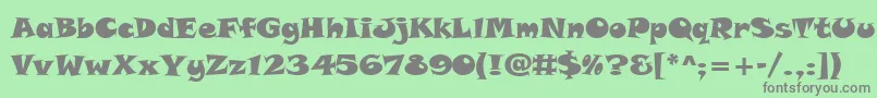 TolstyakHeavy Font – Gray Fonts on Green Background