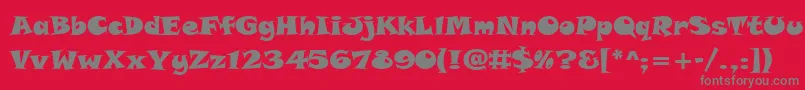 TolstyakHeavy Font – Gray Fonts on Red Background
