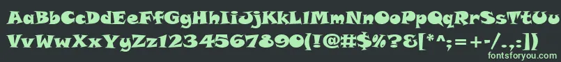 TolstyakHeavy Font – Green Fonts on Black Background