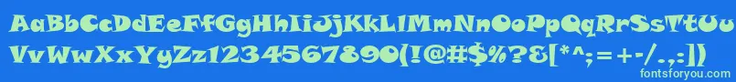 TolstyakHeavy Font – Green Fonts on Blue Background