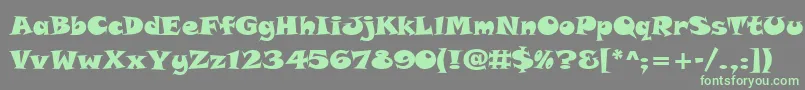 TolstyakHeavy Font – Green Fonts on Gray Background
