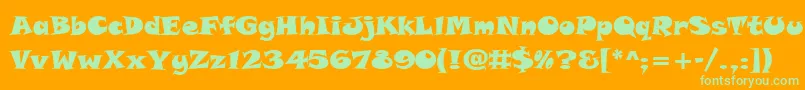 TolstyakHeavy Font – Green Fonts on Orange Background
