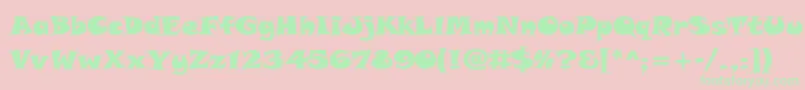 TolstyakHeavy Font – Green Fonts on Pink Background