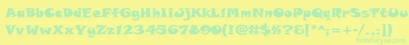 TolstyakHeavy Font – Green Fonts on Yellow Background