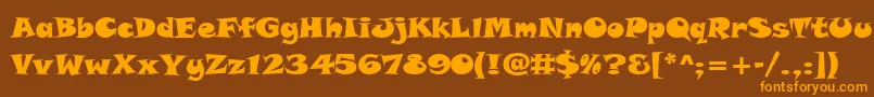 TolstyakHeavy Font – Orange Fonts on Brown Background