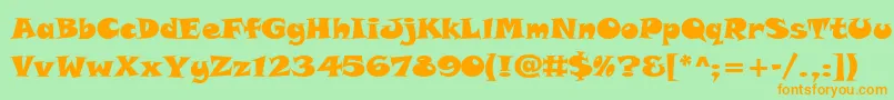 More about TolstyakHeavy Font TolstyakHeavy Font – Orange Fonts on Green Background