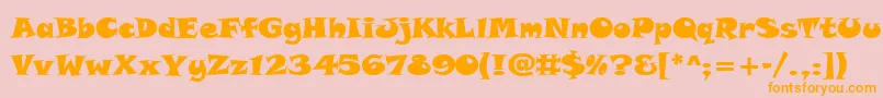 TolstyakHeavy-Schriftart – Orangefarbene Schriften auf rosa Hintergrund