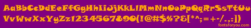 TolstyakHeavy Font – Orange Fonts on Purple Background