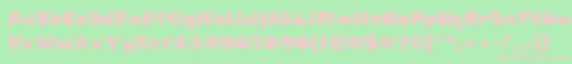 TolstyakHeavy-fontti – vaaleanpunaiset fontit vihreällä taustalla