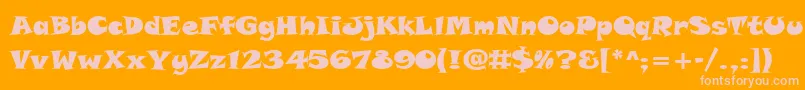 TolstyakHeavy Font – Pink Fonts on Orange Background