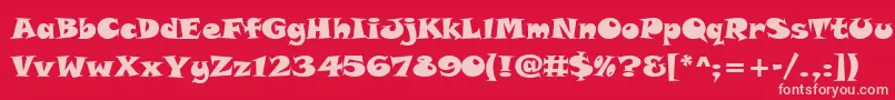 Czcionka TolstyakHeavy – różowe czcionki na czerwonym tle