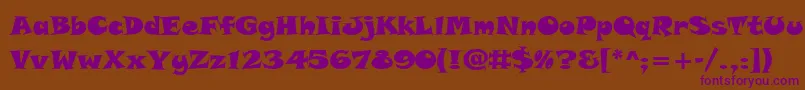 TolstyakHeavy Font – Purple Fonts on Brown Background
