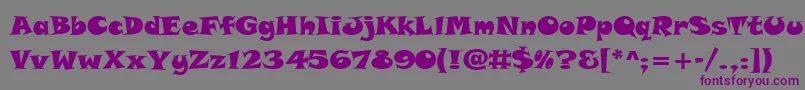 TolstyakHeavy Font – Purple Fonts on Gray Background