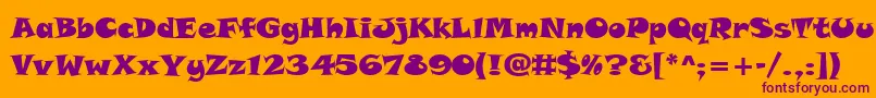 TolstyakHeavy Font – Purple Fonts on Orange Background