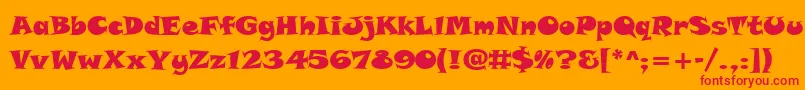 TolstyakHeavy Font – Red Fonts on Orange Background