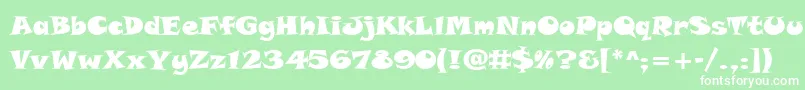 TolstyakHeavy Font – White Fonts on Green Background